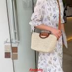 ストローバッグ レディース ショルダーバッグ 麦わら 斜めがけ 手提げ ハンドバッグ