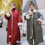 中綿コート レディース 裏起毛 40代 20代 ロング丈  秋冬 アウター 厚手 中綿ジャケット パーカー フード付き ボア チュニック 防寒 暖かい 着痩せ 新品 OL