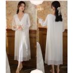 花柄レース カーディガンロングカーディガン 長袖ワンピーススプリング レディース ネグリジェロング 春 夏 UVカット