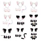 猫耳 カチューシャ 4色 しっぽセット猫  鈴付き リボン付き  可愛い 大人用 子供用  衣装 仮装    ねこ耳 獣耳 女の子 女性