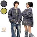 ショッピングペア カップル ペア カップル パーカー ニットウェア韓国風 ペアルック  裏起毛なし トレーナー セーター パープル グリーン カッコイイ 秋冬春 ペアお揃い 恋人