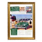  роскошный Vintage способ A3 рама деревянная рама P2248 золотой искусство постер retro Ad ba Thai Gin gteso-to1942 1941mopa- Ame машина 