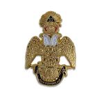  франкмасон булавка bachi33 этаж класс двойной Eagle ... золотой цвет 32mm тайное общество LFB115 compass G Mark свободный me-son