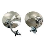 ルーカスタイプミラー 左右セット クロームメッキ クラッシック ピープミラー ミニクーパー ビートル ジャガー トライアンフ アメ車