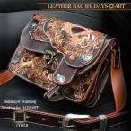 ショッピングメッセンジャーバッグ ショルダーバッグ ハンドメイド フラワーカービング サドルレザーメッセンジャーバッグ メンズ
