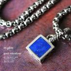 Yahoo! Yahoo!ショッピング(ヤフー ショッピング)good vibrations ペンダントネックレス シルバー925 メンズ レディース ラピスラズリ スクエア 幾何学模様 チェーン付き
