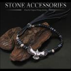 ブレスレットメンズ天然石ブラックスピネル6mm