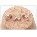 Yahoo! Yahoo!ショッピング(ヤフー ショッピング)送料無料 即納 セール 金属アレルギー対応/リボンネックレス×ピアス2点セットスワロフスキー/SWAROVSKI