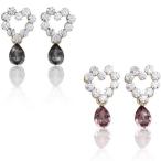 Yahoo! Yahoo!ショッピング(ヤフー ショッピング)送料無料 即納 セール スワロフスキーハートにコロンと可愛いピアス/SWAROVSKI ピアス/SVR925ポスト