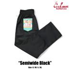 COOKMAN Cook man Chef Pants Semiwide Blackshef брюки Semi-wide мужской женский брюки Work casual Street модный 