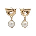 FERRAGAMO フェラガモ ガンチーニガラスパールピアス イヤリング GANCINI GANCIO 760780 776601 ゴールド