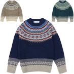 ショッピングハーレー Harley of Scotland ハーレーオブスコットランド フェアアイル柄 クルーネックセーター レディース Fairisle Pattern with Contrast Cuffs and Ribs Crew Neck