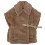 ショッピングポンチョ MAX MARA マックスマーラ NEWABAVO4 ニューアバボ テディベア ケープ 2524736162 005 CACHA SCURO（ブロンズ） ポンチョ ニューアバーヴォ カシミア混