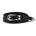 OUR LEGACY Hour Legacy BELT 2CM натуральная кожа ремень BLACK черный A2208BBLA чёрный 