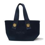 PATOU パトゥ コットンキャンバストートバッグ ハンドバッグ 舟形 TRAPEZE TOTE BAG PM AC0900076 699N Navy Black