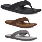 ショッピングビーチサンダル UGG アグ メンズ シーサイドレザーフリップフロップ SEASIDE LEATHER FLIP FLOP ビーチサンダル 1102690 LUGGAGE BLACK GREY