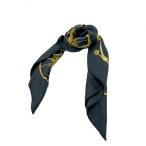  Hermes HERMES шарф Calle 90 рисунок модный древесный уголь чёрный слоновая кость оттенок желтого бесплатная доставка i0601oq00769 б/у б/у одежда бренд б/у одежда DB