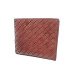 ボッテガヴェネタ BOTTEGA VENETA 財布 二つ折り イントレチャート 編込み くすみレッド 送料無料 i0606aq01952 中古 古着 ブランド古着DB