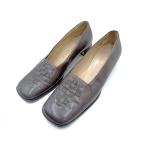 ボッテガヴェネタ BOTTEGA VENETA パンプス スクエアトゥ チャンキーヒール グレー系 送料無料 i0724lq01911 中古 古着 ブランド古着DB