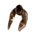 ルイヴィトン LOUIS VUITTON スカーフ モノグラム シアー素材 透け感 ブラウン系 送料無料 i0810oq008172 中古 古着 ブランド古着DB