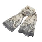 フェンディ FENDI スカーフ ストール グレー 総柄 大判 送料無料 i1207oq00865 中古 古着 ブランド古着DB