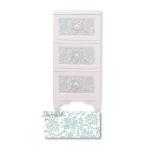 リルデココ ドレスチェンジチェストDPC3段　DPC-03-DS/DPC-03-DS ダマスク/3段