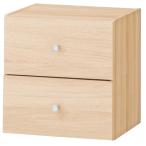 DCMブランド 引出し付 キューブボックス/DCM-CBX3535H OA オーク