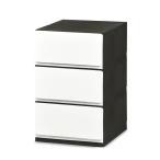 伸和 組み立て式チェスト　彩/P353 ホワイト/35cm×3段