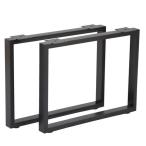 エイ・アイ・エス テーブルキッツ脚 ミドルタイプ 2本組/TBK-470ST BK ブラック/角枠ミドルタイプ脚