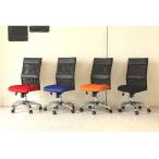 東馬 全4色　メッシュデザインコンパクトオフィスチェアー/リトル　オレンジ オレンジ