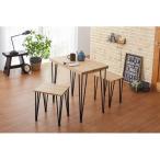 kuroshio アートダイニング3点セット/62215 モダンナチュラル/幅80×奥行き50×高さ72cm