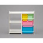 アイリスオーヤマ 本棚付トイハウスラック/HTHR-34 パステル パステル