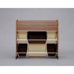 アイリスオーヤマ 絵本棚付トイハウスラック/ETHR-26 ウォールナットブラウン ウォールナットブラウン