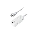  Kashimura USB есть разветвитель розетка 3.USB Type-C 1 порт + USB-A 1 порт установка 1m белый AC-042