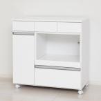 クロシオ ( KUROSHIO )  カウンターレンジワゴン3D キッチンワゴン キャスター付き レンジ台 大型レンジ対応 ゴミ箱 組立不要