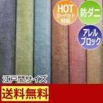 防ダニ カーペット ラグ ホットカーペットカバー 床暖房対応 江戸間 四畳半 4.5畳 4.5帖 約261×261cm アレルブロック 丸巻き ホームミスト (S) 半額以下