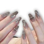  искусственные ногти 24 шт. комплект присоединение коготь ba Rely na глянец коготь рука палец детали двусторонний лента 48 листов палочка напильник алкоголь накладка имеется crystal длинный серый 