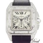 カルティエ サントス100 クロノ W20090X8 ダイヤ メンズ 腕時計