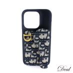  прекрасный товар DIOR Dior Toro ta- седло iPhone 14Pro темно-синий женский смартфон кейс 