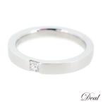 Harry Winston ハリーウィンストン プリンセスカット マリッジリング Pt950 1Pダイヤ 9号 シルバー レディース リング 指輪