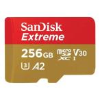 送料無料 SanDisk microSDXC 256GB Extreme UHS-I U3 V30 A2 R:190MB/s W:130MB/s SDSQXAV-256G-GN6MN [海外リテール品]