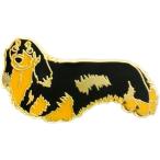 ピンズダックスフンドブラックタン動...