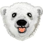 Yahoo! Yahoo!ショッピング(ヤフー ショッピング)ステッカーワッペン シロクマ 動物 刺繍 しろくま 白熊 プレゼント アニマルフレンズ