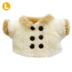 ぬいぐるみ 洋服 コート アイボリー L 秋冬 ベアウェア 着せ替え ぬい服 プレゼント