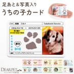 ペット 写真 足あと プリント うちの子カード 肉球 名入れ オーダーメイド メモリアルグッズ 虹の橋 記念品 ネコポス送料無料