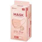 アイリスオーヤマ マスク 不織布 日本製 カラーマスク ふつうサイズ 幅16.5cm 30枚入り PN-NC30MPB ピンクベージ