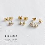 ピアス セット 3点セット レディース ハート ラインストーン 小ぶり シンプル おしゃれ アクセサリー 結婚式 ゴールド 金