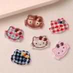  стильный проверка узор. кошка. . лицо 6 вид * приклеивание декоративные элементы .. кошка 