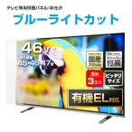 有機EL対応 液晶テレビ保護パネル 46型 46インチ ノングレア・UVブルーライトカット 重厚3ミリ ストッパー付き 45 46 47V対応 テレビ画面保護カバー CLIERL