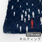 生地・布・入園入学 ≪ under the sea - fish ≫ キルティング/幅106cm【オリジナル生地】【10cm単位販売】